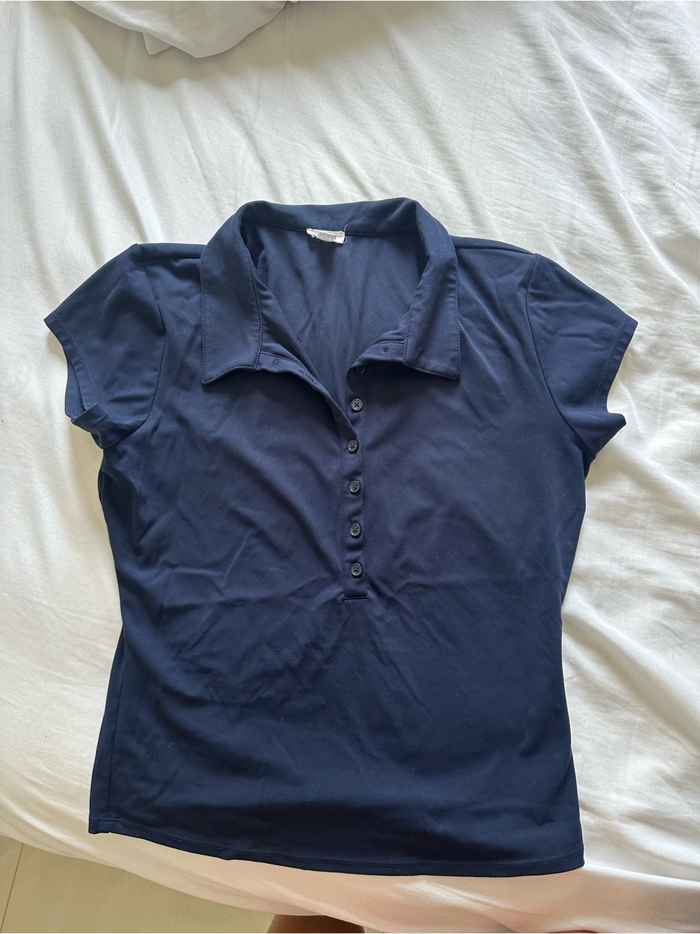 Garage Navy Polo Top - Women's Short Sleeve Shirt

like new 
size L